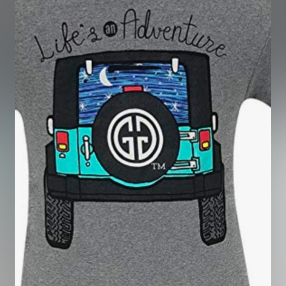 Various Sizes- Life's an Adventure-Graphite Heather-NWT - Picture 3 of 4